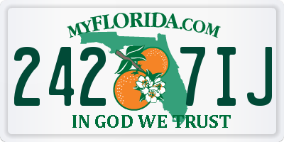 FL license plate 2427IJ