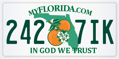 FL license plate 2427IK