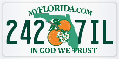 FL license plate 2427IL
