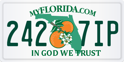 FL license plate 2427IP