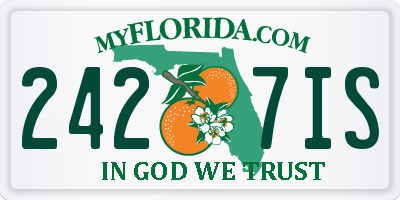 FL license plate 2427IS