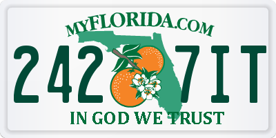 FL license plate 2427IT