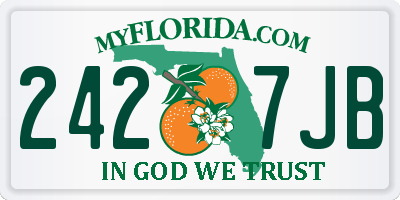 FL license plate 2427JB