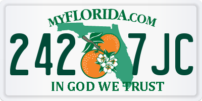 FL license plate 2427JC