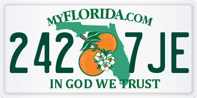 FL license plate 2427JE