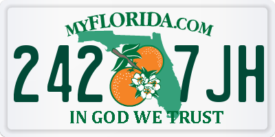FL license plate 2427JH