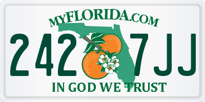 FL license plate 2427JJ