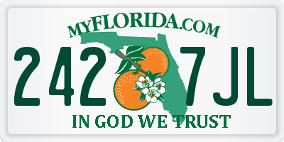 FL license plate 2427JL