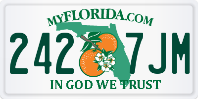 FL license plate 2427JM