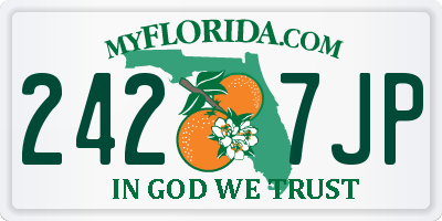 FL license plate 2427JP