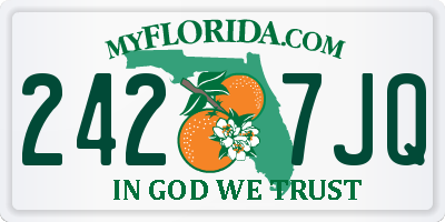 FL license plate 2427JQ