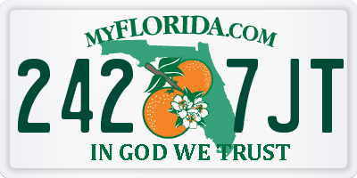 FL license plate 2427JT