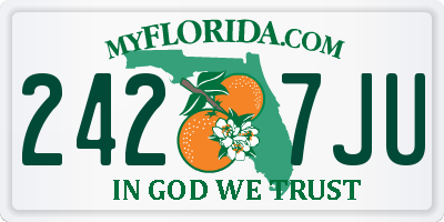 FL license plate 2427JU