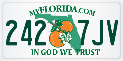 FL license plate 2427JV