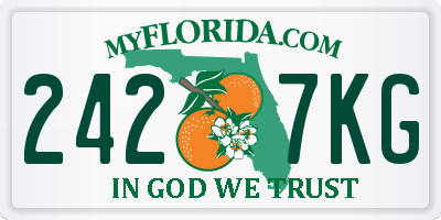 FL license plate 2427KG