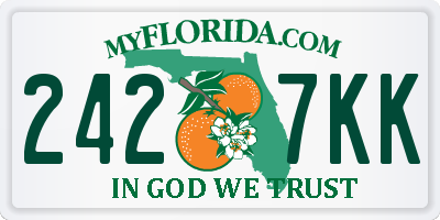 FL license plate 2427KK