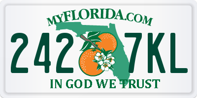 FL license plate 2427KL