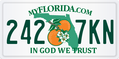 FL license plate 2427KN