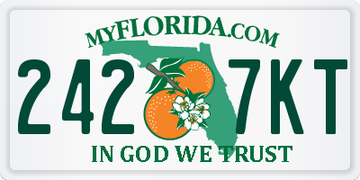FL license plate 2427KT