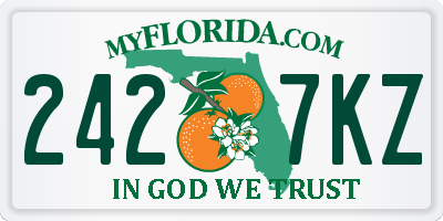 FL license plate 2427KZ