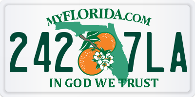 FL license plate 2427LA