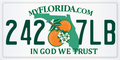 FL license plate 2427LB
