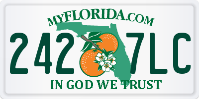 FL license plate 2427LC