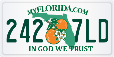 FL license plate 2427LD