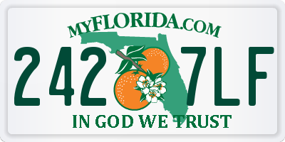 FL license plate 2427LF