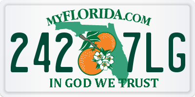 FL license plate 2427LG