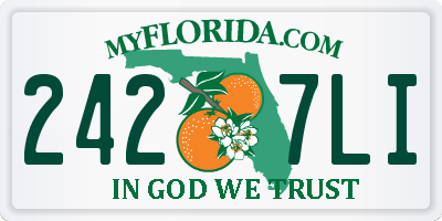 FL license plate 2427LI