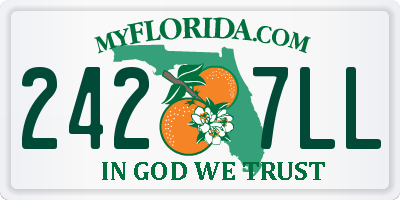 FL license plate 2427LL