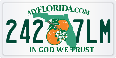 FL license plate 2427LM