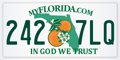 FL license plate 2427LQ