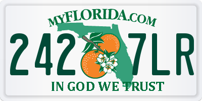 FL license plate 2427LR