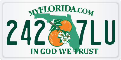 FL license plate 2427LU