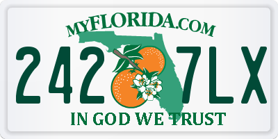FL license plate 2427LX