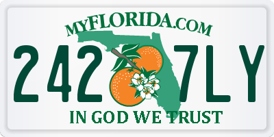 FL license plate 2427LY