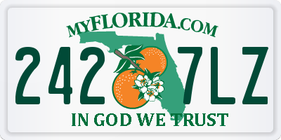 FL license plate 2427LZ