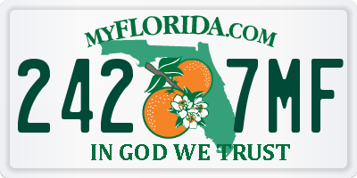 FL license plate 2427MF