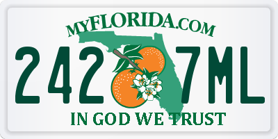 FL license plate 2427ML