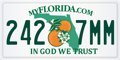 FL license plate 2427MM