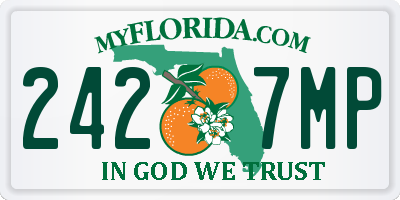 FL license plate 2427MP