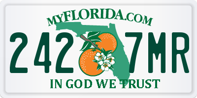 FL license plate 2427MR