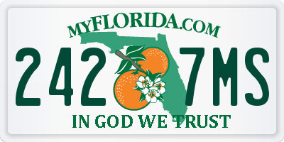 FL license plate 2427MS
