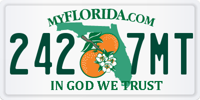 FL license plate 2427MT
