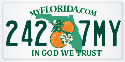 FL license plate 2427MY