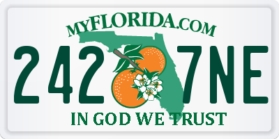 FL license plate 2427NE