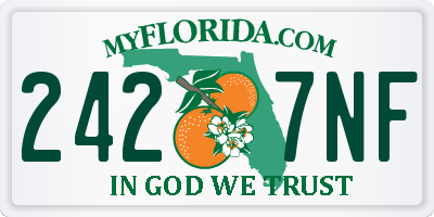 FL license plate 2427NF