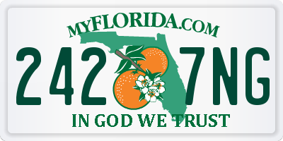 FL license plate 2427NG